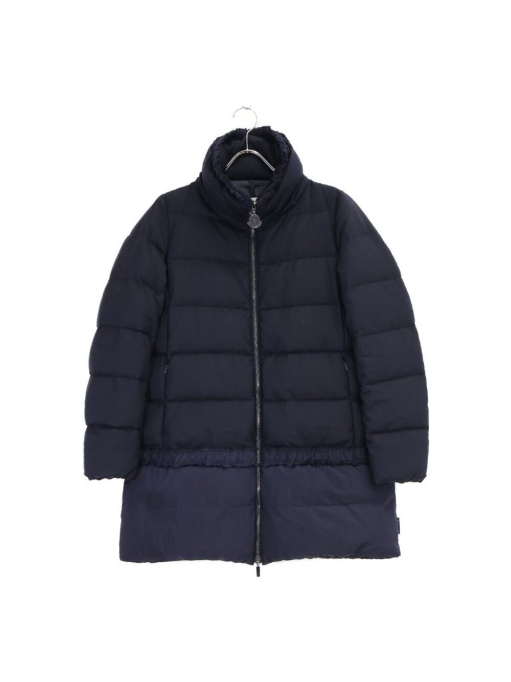 Moncler Argentes Wool Nylon Trim Gathered Down